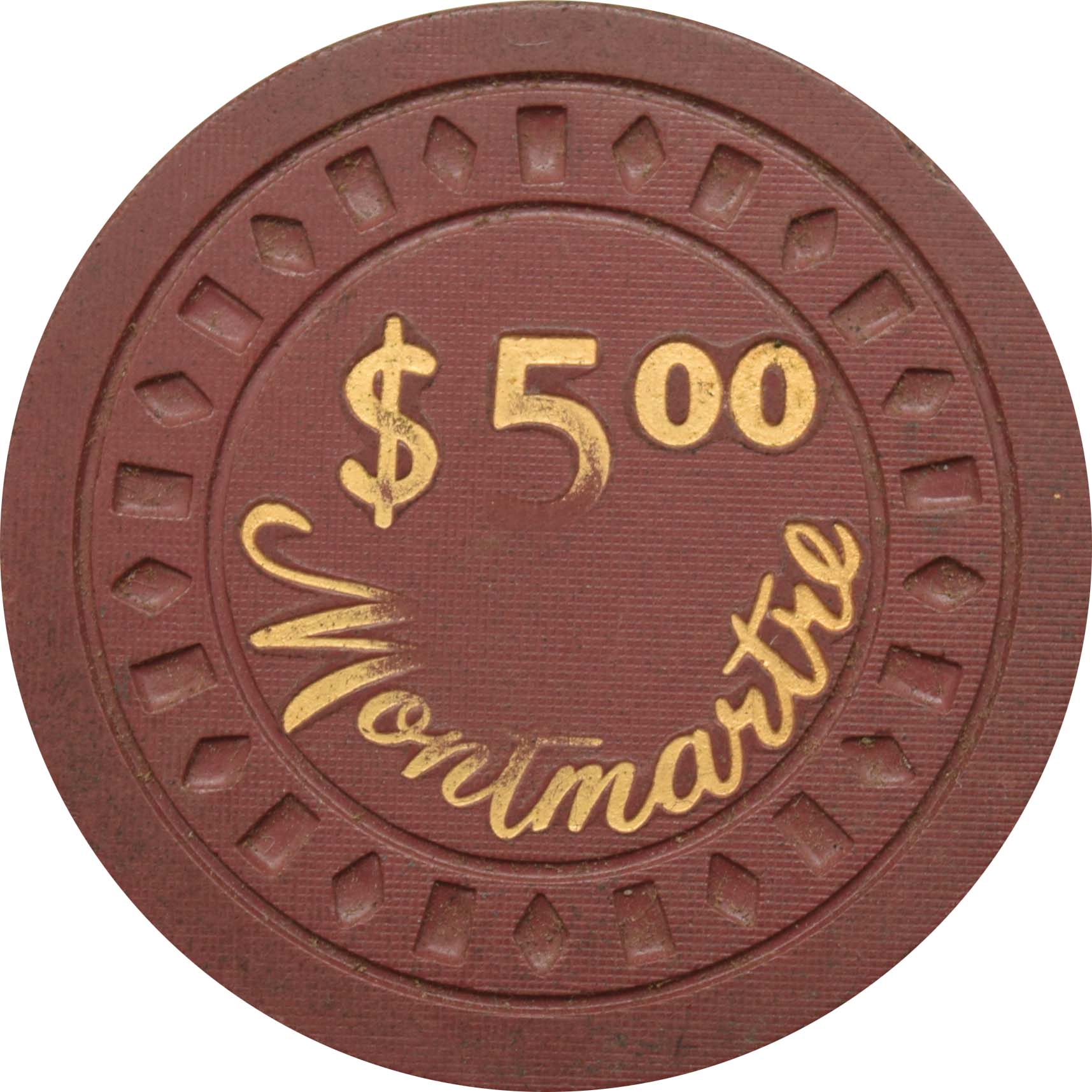 Montmartre Casino Havana Cuba $5 Chip