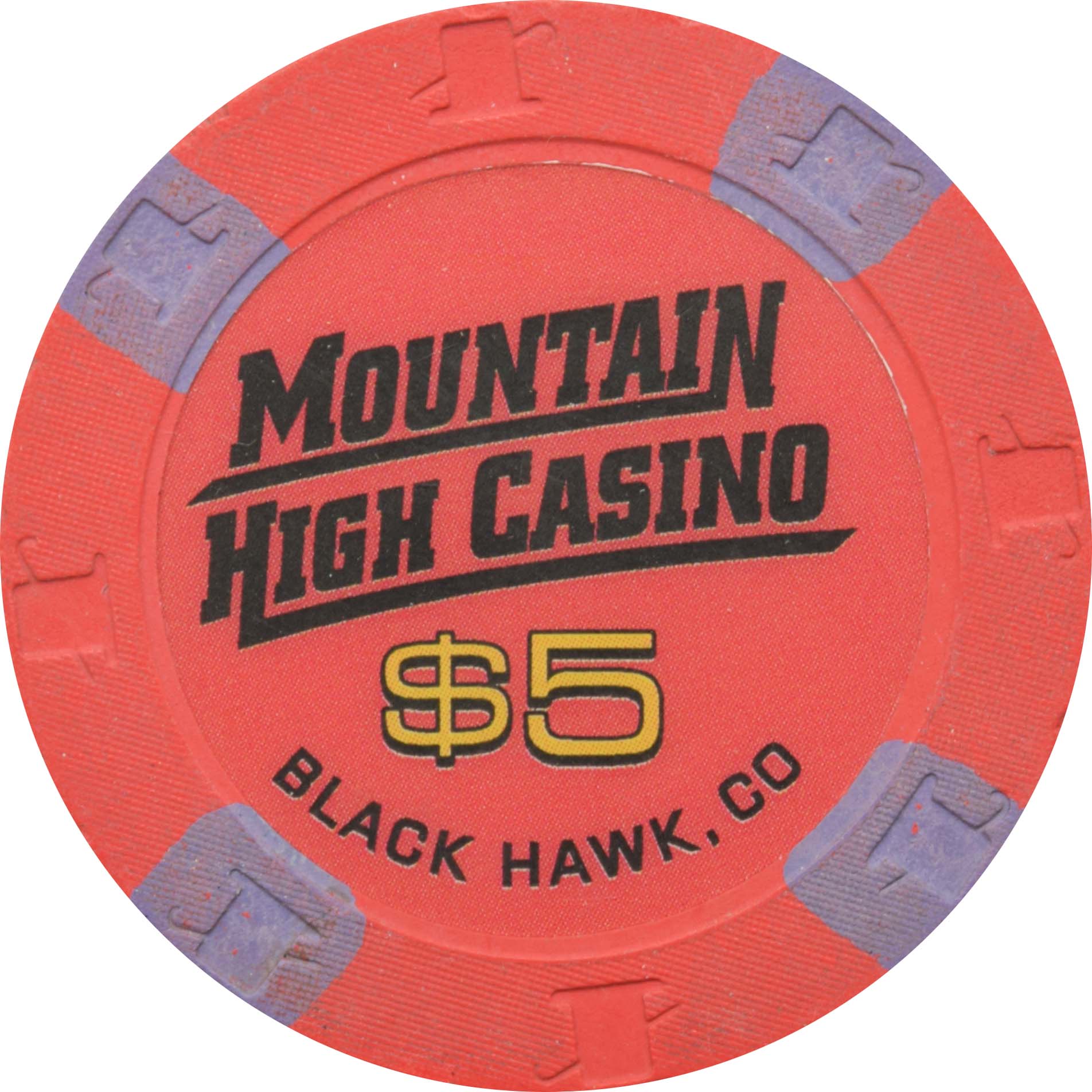 Mountain High Casino Black Hawk Colorado $5 Chip