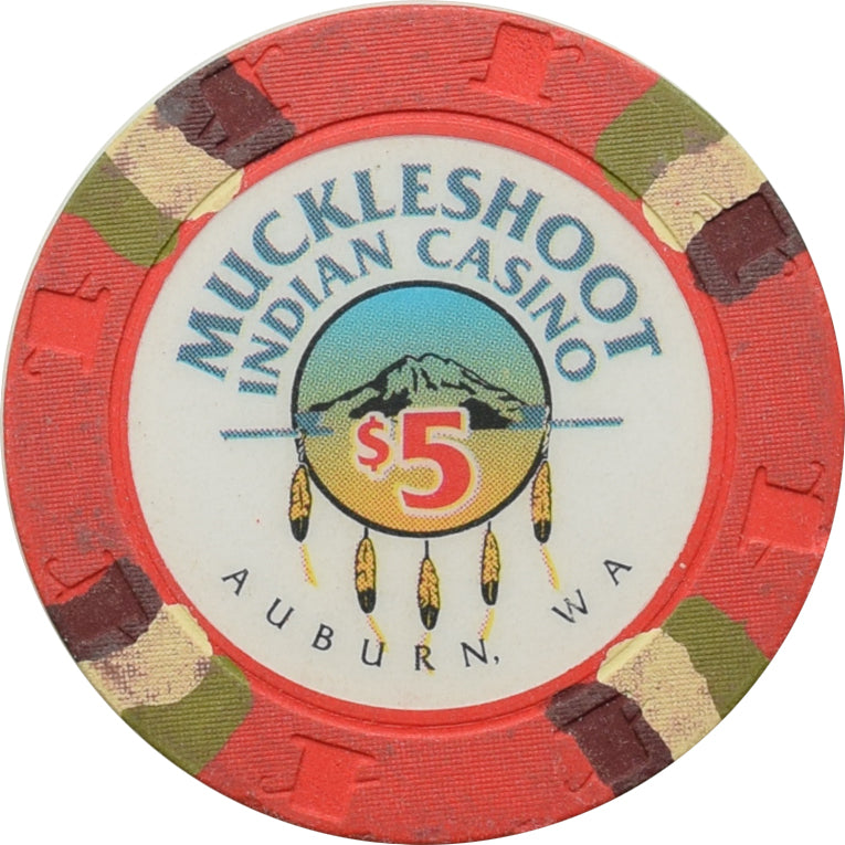 Muckleshoot Casino Auburn Washington $5 Chip