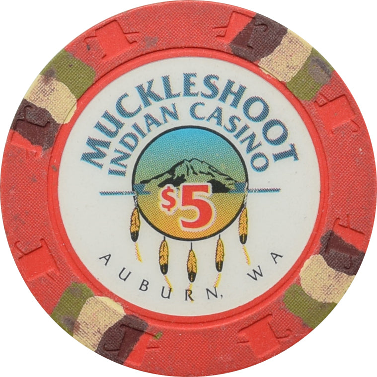 Muckleshoot Casino Auburn Washington $5 Chip