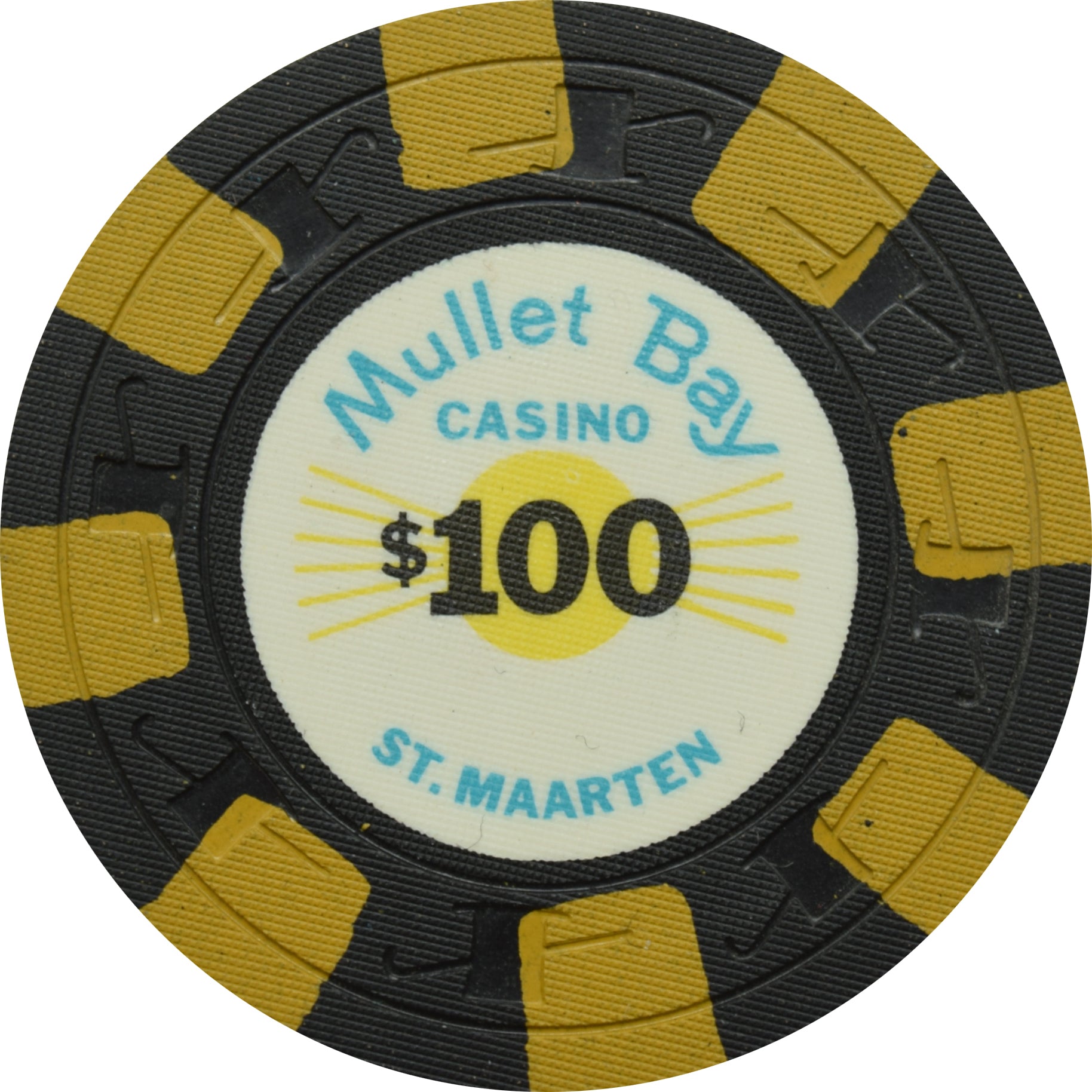 Mullet Bay Casino Mullet Bay St. Maarten $100 Chip