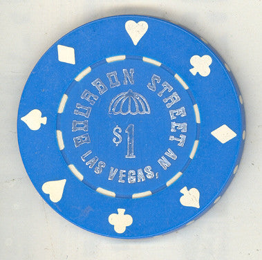 Bourbon Street Casino $1 (blue 1992) Chip - Spinettis Gaming - 1