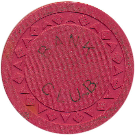 Bank Club Casino Reno Nevada Red Chip 1951