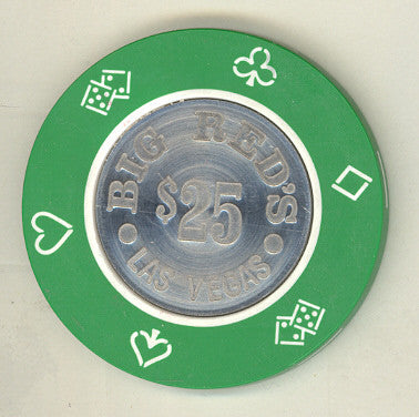 Big Red's Casino $25 (green 1981) Chip - Spinettis Gaming - 1