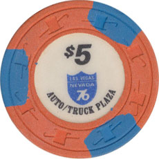 Auto Truck Plaza Casino Las Vegas Nevada $5 Chip 1973