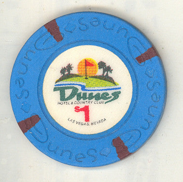 Dunes Casino Las Vegas $1 (blue 1990s) Chip - Spinettis Gaming