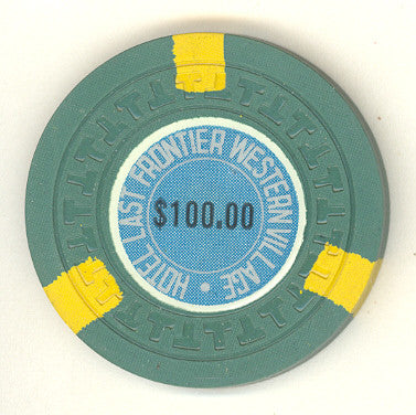 Silver Slipper Gambling Hall Last Frontier Western Village Casino $100 chip 1951
