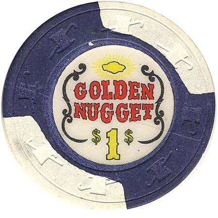 Golden Nugget $1 (dk. blue/ white) chip - Spinettis Gaming - 1