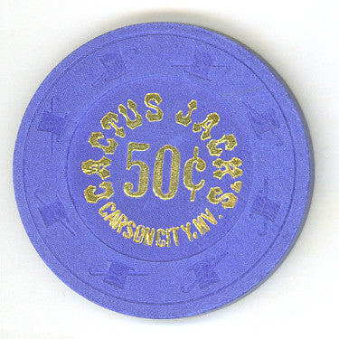 Cactus Jacks Casino 50cent (purple 1980s) Chip - Spinettis Gaming