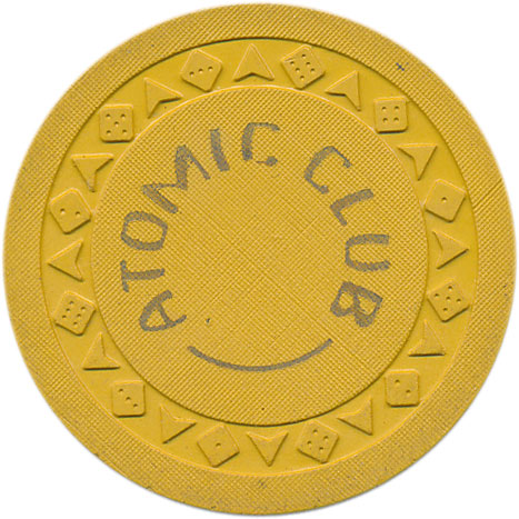 Atomic Club Casino Winnemucca Nevada $5 Chip 1951
