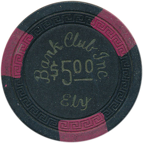 Bank Club Casino Ely Nevada $5 Chip 1937