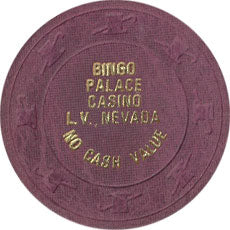 Bingo Palace Casino Las Vegas Nevada Purple NCV Chip 1980