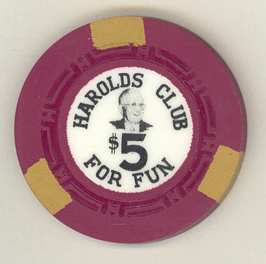 Harolds Club Reno $5 chip Pappy Smith