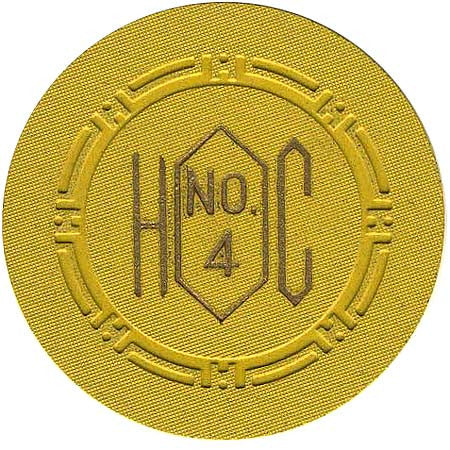 Harolds Club No. 4 chip Yellow - Spinettis Gaming