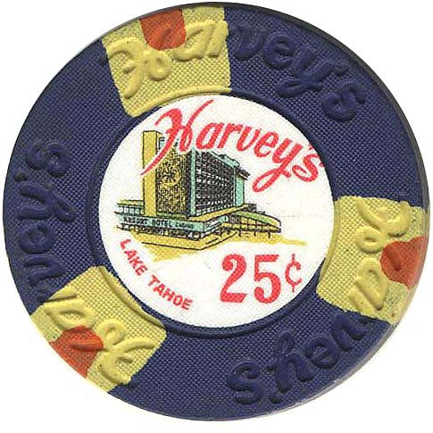 Harveys 25 Navy (Inlay) chip - Spinettis Gaming - 1
