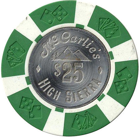 High Sierra $25 (green) chip - Spinettis Gaming - 2