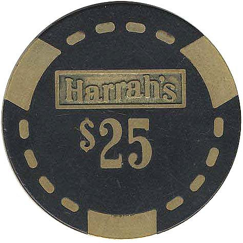 Harrah's $25 (Black) chip - Spinettis Gaming - 2