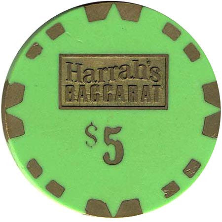 Harrah's $5 Baccarat chip - Spinettis Gaming - 2