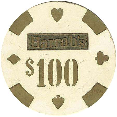 Harrah's Reno & Lake Tahoe Casino $100 chip 1980s - Spinettis Gaming