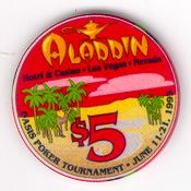 Aladdin Casino Las Vegas Nevada $5 Chip 1993