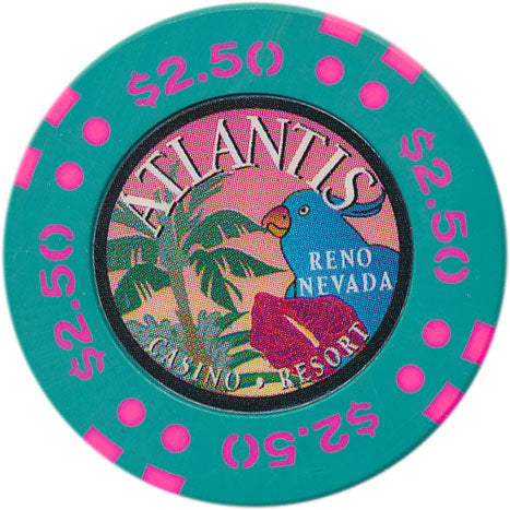 Atlantis Casino Reno Nevada $2.50 Chip 1996 Bud Jones