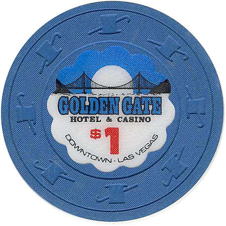 Golden Gate $1 (Blue H&C) chip - Spinettis Gaming - 1