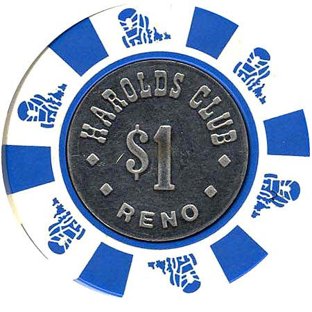 Harold's Club $1 white chip - Spinettis Gaming - 2