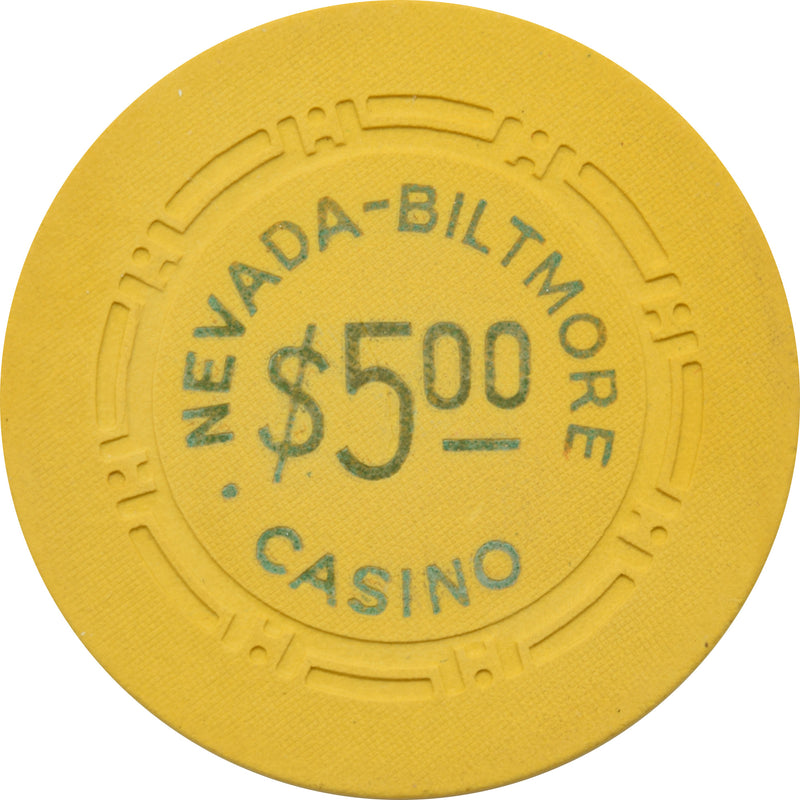 Nevada Biltmore Casino Las Vegas Nevada $5 Chip 1948