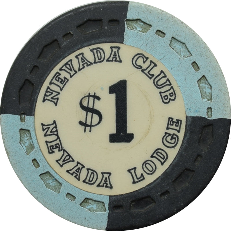 Nevada Club Lodge Casino Reno Nevada $1 Chip 1964