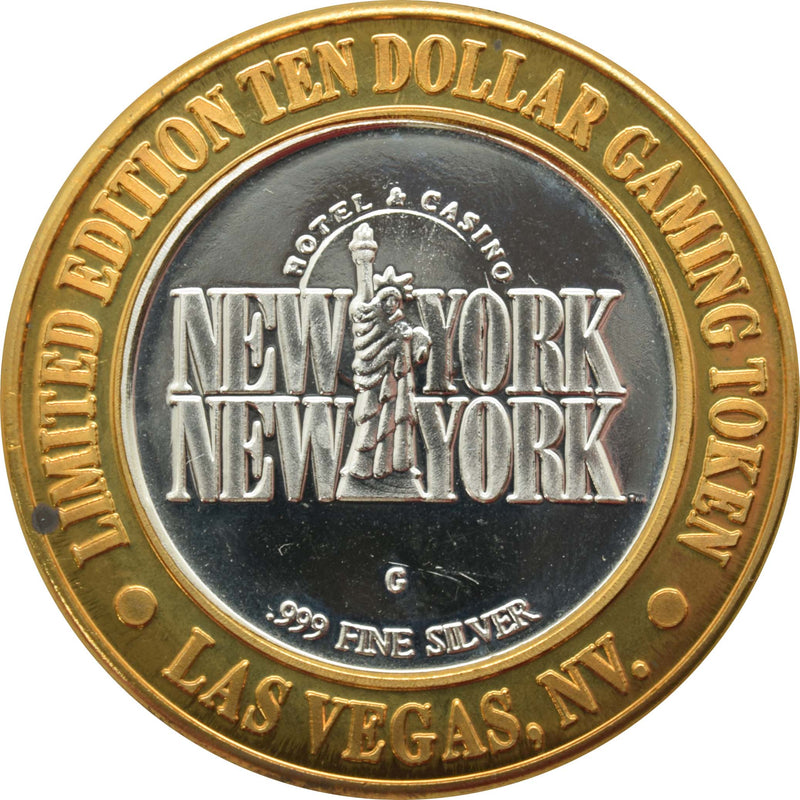New York New York Casino Las Vegas "Motown Cafe" $10 Silver Strike .999 Fine Silver 1998