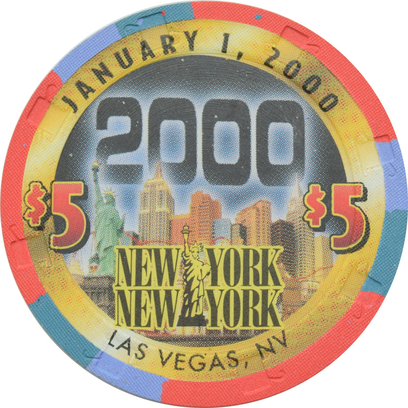 New York Casino Las Vegas Nevada $5 Millennium Chip 1999
