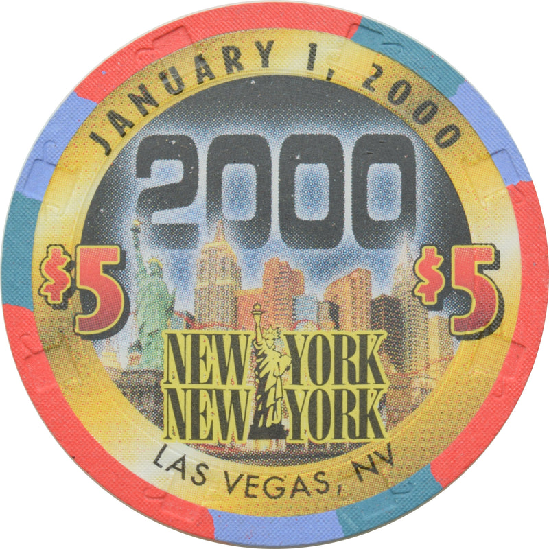 New York Casino Las Vegas Nevada $5 Millennium Chip 1999