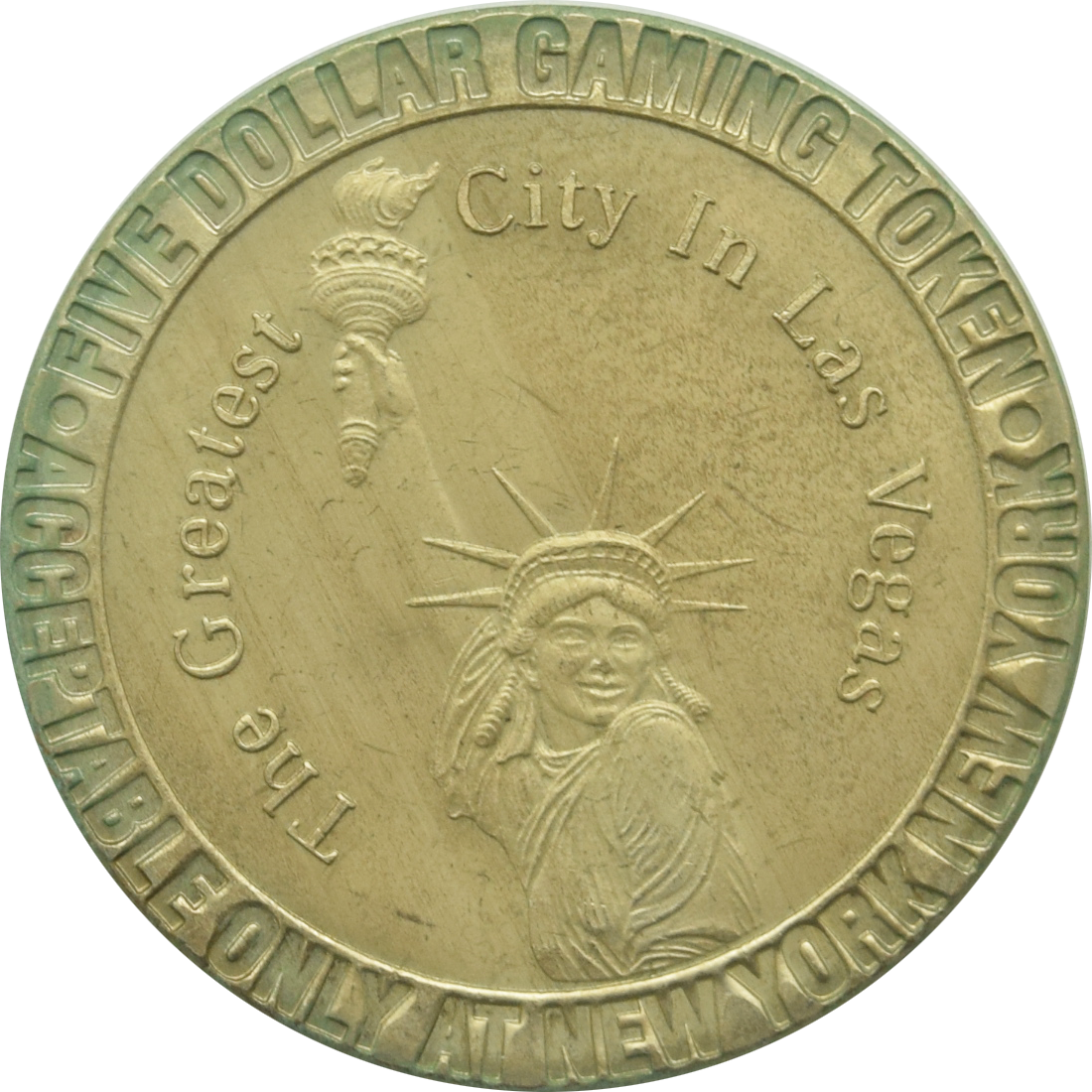 New York New York Casino Las Vegas Nevada $5 Token 1997