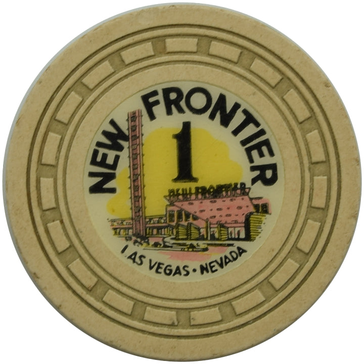 New Frontier Casino Las Vegas Nevada Roulette 1 Cream Chip 1954