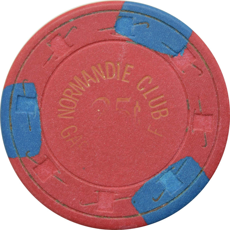 Normandie Club Casino Gardena California 25 Cent Chip