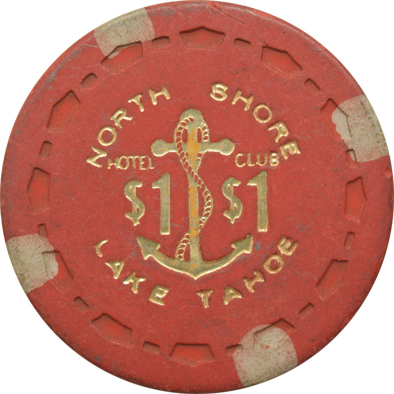 North Shore Club Casino Crystal Bay Nevada $1 Chip 1964