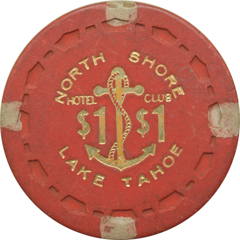 North Shore Club Casino Crystal Bay Nevada $1 Chip 1964