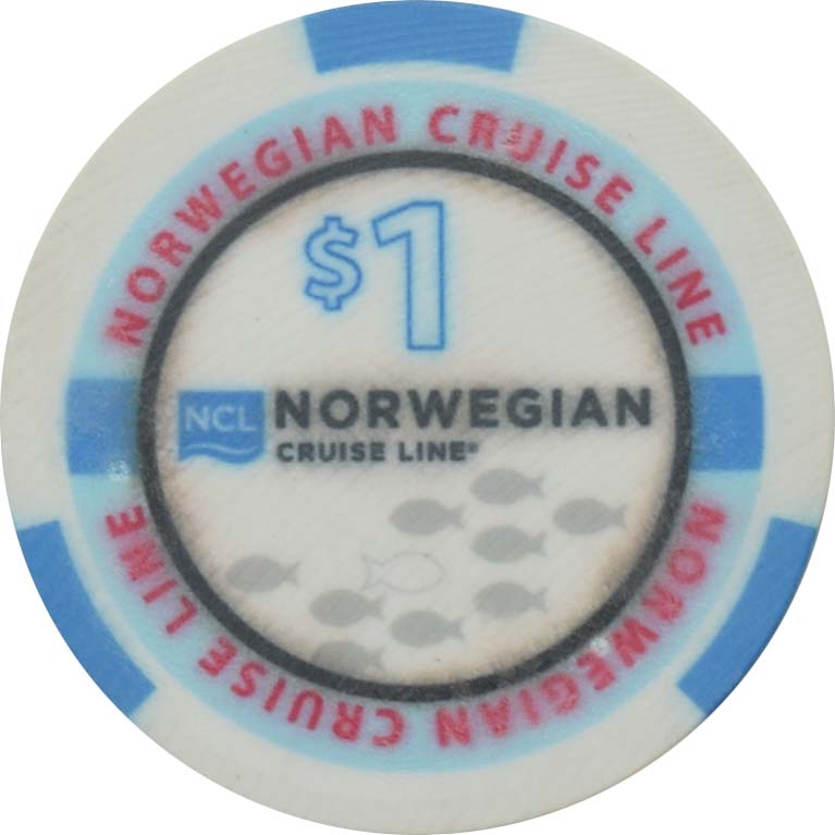 Norwegian Cruise Line (NCL) Casino $1 Ceramic Chip