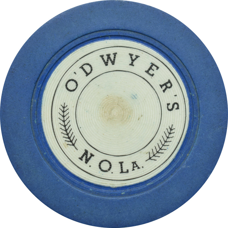 O'Dwyer's Illegal Casino New Orleans Louisiana Blue Roulette Chip