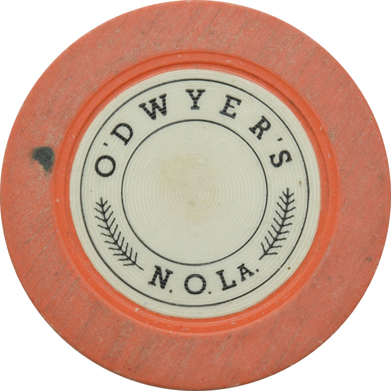 O'Dwyer's Illegal Casino New Orleans Louisiana Orange Roulette Chip