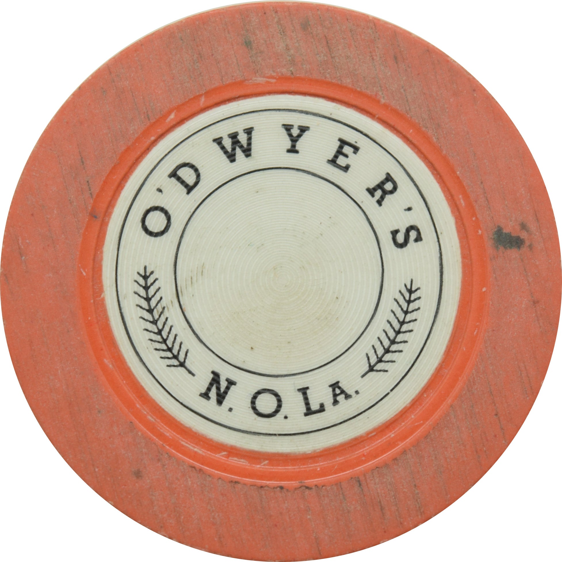 O'Dwyer's Illegal Casino New Orleans Louisiana Orange Roulette Chip