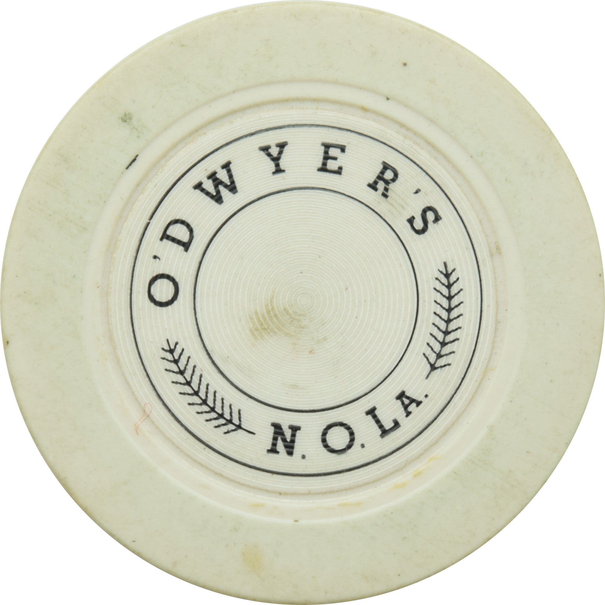 O'Dwyer's Illegal Casino New Orleans Louisiana White Roulette Chip