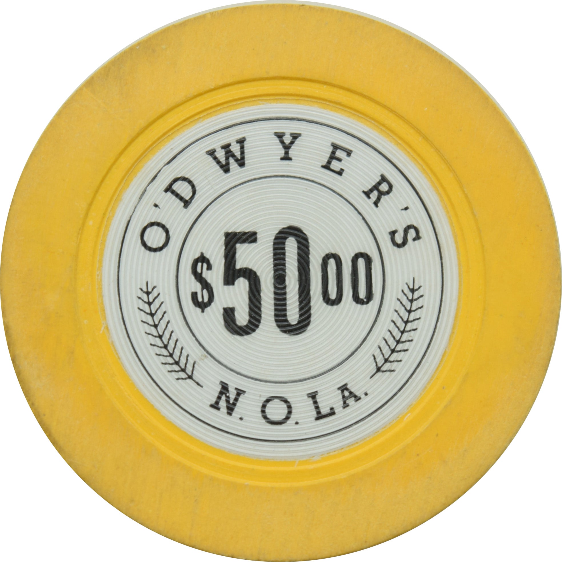 O'Dwyer's Illegal Casino New Orleans Louisiana $50 Chip