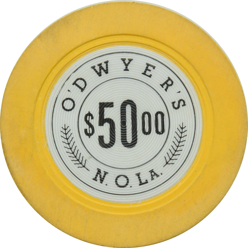 O'Dwyer's Illegal Casino New Orleans Louisiana $50 Chip