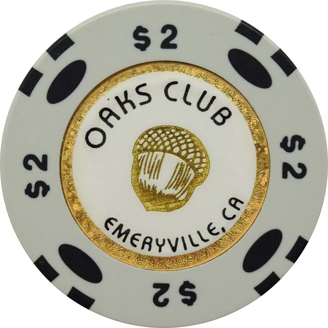 Oaks Club Casino Emeryville California $2 Chip