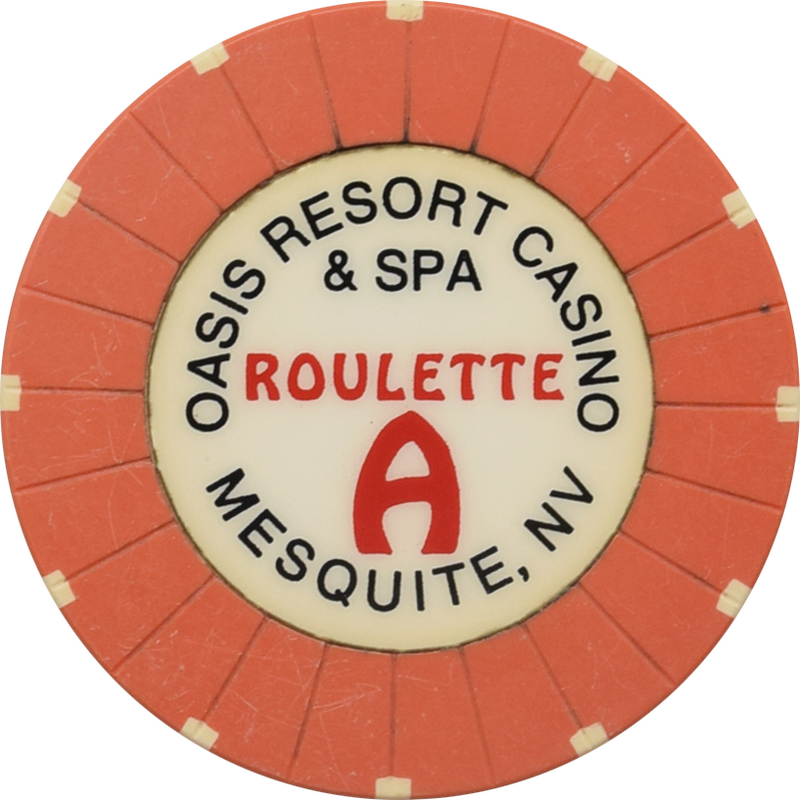 Oasis Resort Casino Mesquite Nevada Orange Roulette A Chip 1999