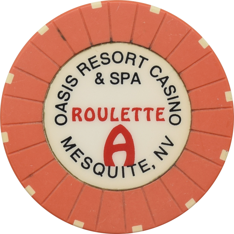 Oasis Resort Casino Mesquite Nevada Orange Roulette A Chip 1999