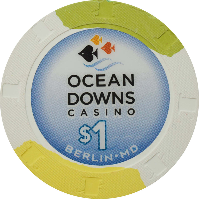 Ocean Downs Casino Berlin Maryland $1 Chip 2017