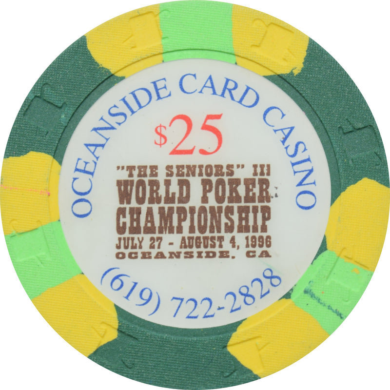 Oceanside Card Room Casino Oceanside California $25 Seniors III Chip