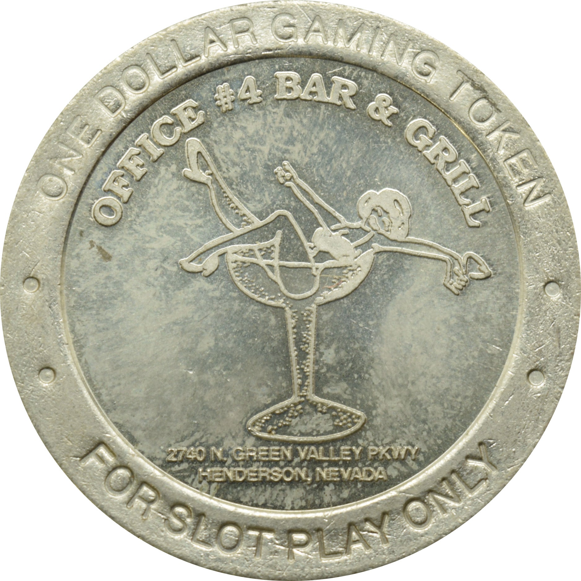 Office Bar #4 Casino Las Vegas Nevada $1 Token 1992